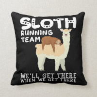 Llama Sloth Running Team Sarcasm Sarcastic Sleepy