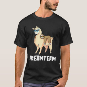 Llama Sloth Squad I Dreamteam Lama Alpaca T-Shirt
