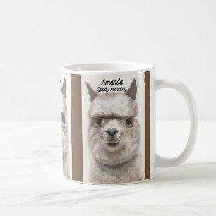 Llama Smile Personalise Large Coffee Mug
