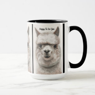Llama Smile Personalize Large Coffee Mug