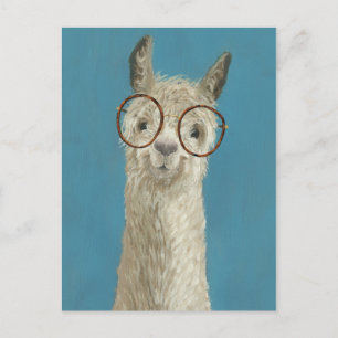 Llama Specs - Round Eyeglasses Postcard