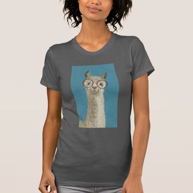 Llama Specs - Round Eyeglasses T-Shirt (Front)