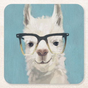 Llama Specs - Square Paper Coaster