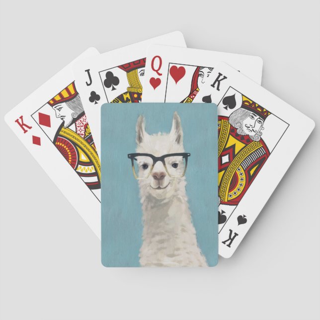 Llama Specs - Square Playing Cards (Back)