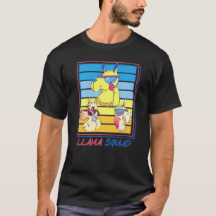 Llama Squad Alpaca Sunglasses Vintage Retro for An T-Shirt