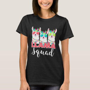 Llama Squad Artwork Retro 80s Style Alpaca T-Shirt