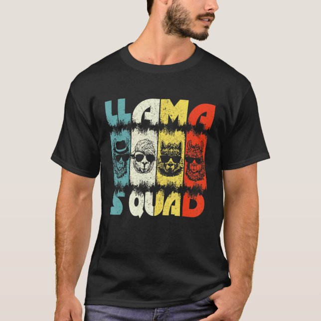 Llama Squad  Birthday T-Shirt (Front)