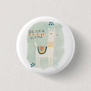 Llama Squad - Drama Llama 3 Cm Round Badge