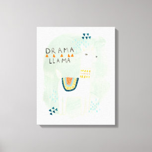 Llama Squad - Drama Llama Canvas Print