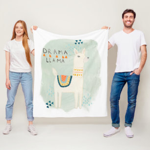 Llama Squad - Drama Llama Fleece Blanket