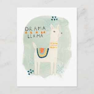 Llama Squad - Drama Llama Postcard