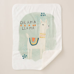 Llama Squad - Drama Llama Sherpa Blanket