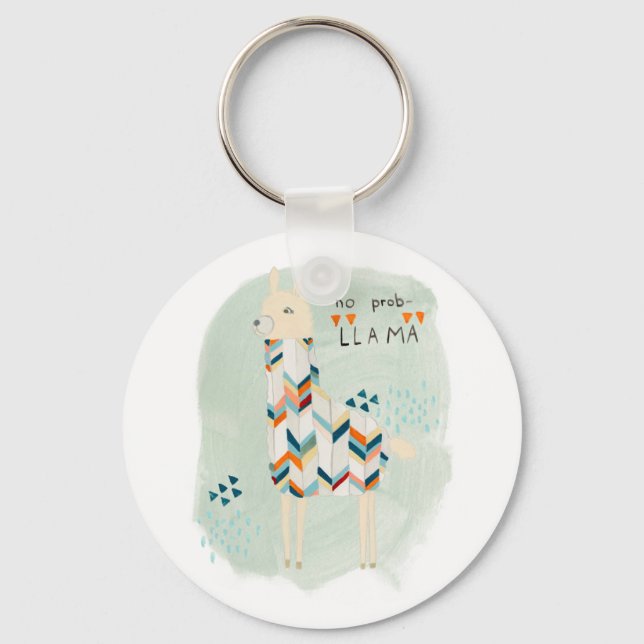Llama Squad - No Prob-llama Key Ring (Front)