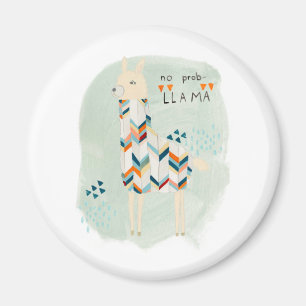 Llama Squad - No Prob-llama Magnet