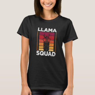 Llama Squad Retro Vintage T-Shirt