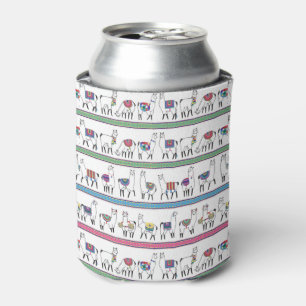 Llama Stripe Pattern Can Cooler