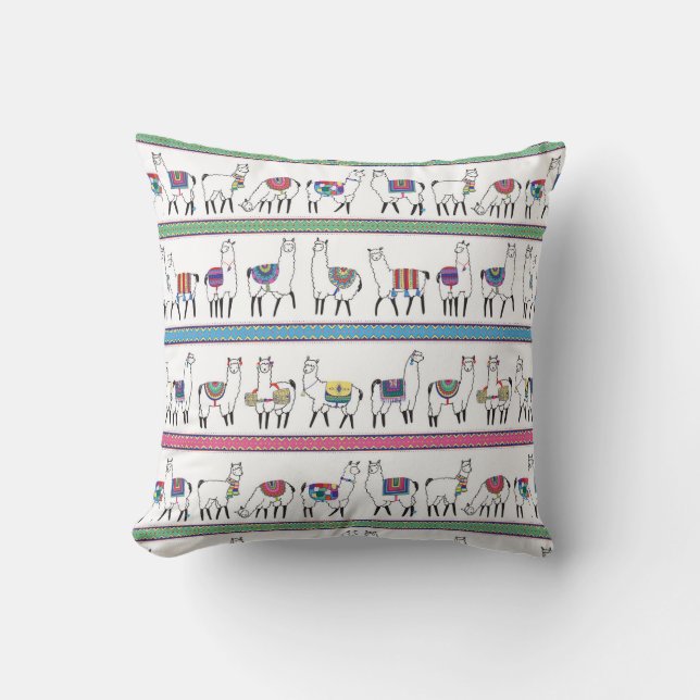 Llama Stripe Pattern Cushion (Front)