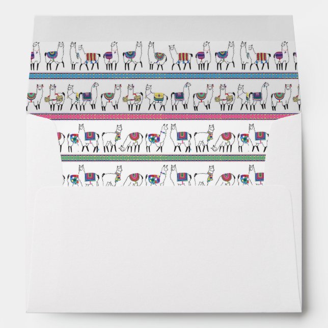 Llama Stripe Pattern Envelope (Back (Bottom))
