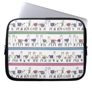Llama Stripe Pattern Laptop Sleeve