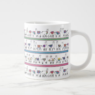 Llama Stripe Pattern Large Coffee Mug