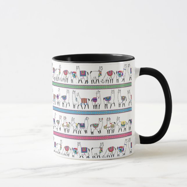 Llama Stripe Pattern Mug (Right)