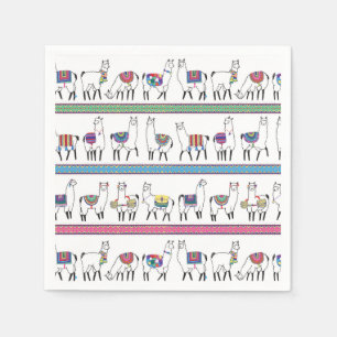 Llama Stripe Pattern Napkin