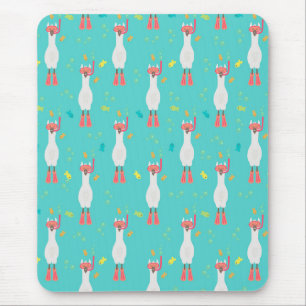 Llama Summer Swim Mouse Mat