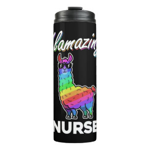 Llama T Shirt Llamazing Nurse Medical Rainbow Cool Thermal Tumbler