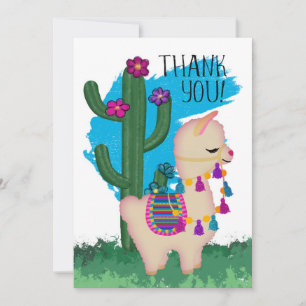 Llama Thank You   Add Your Text Card
