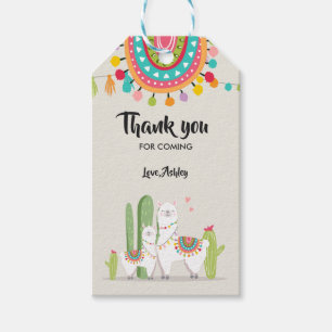 Llama thank you tags Fiesta Cactus Alpaca Mexican