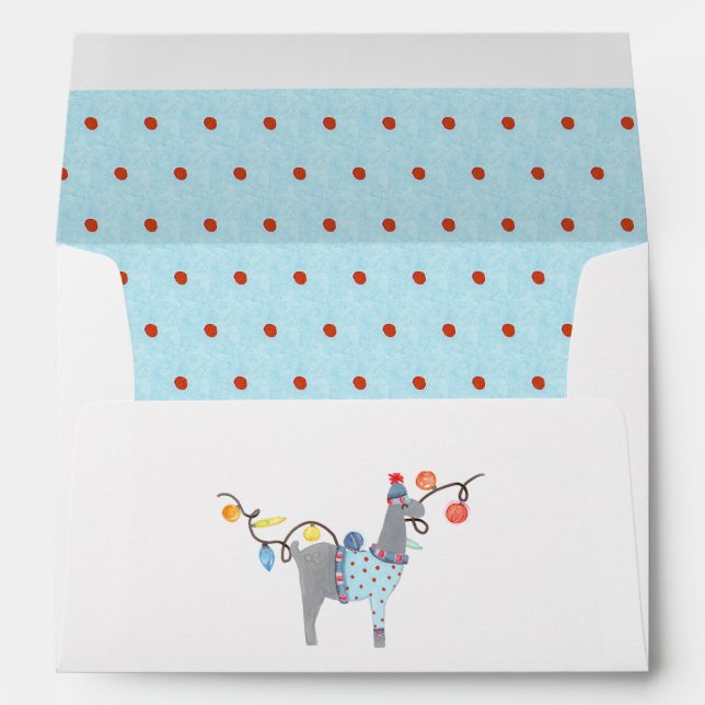 Llama themed Christmas Envelope (Back (Bottom))