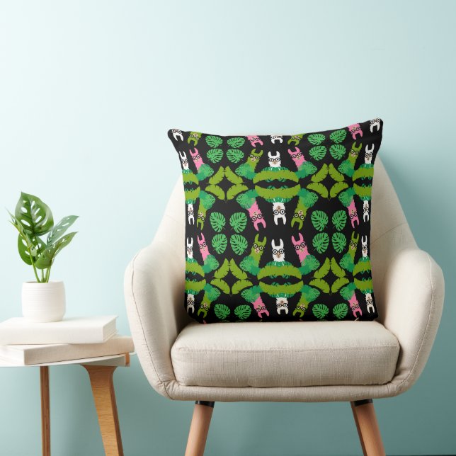 Llama Themed Print Cushion (Chair)