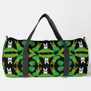 Llama Themed Print Duffle Bag