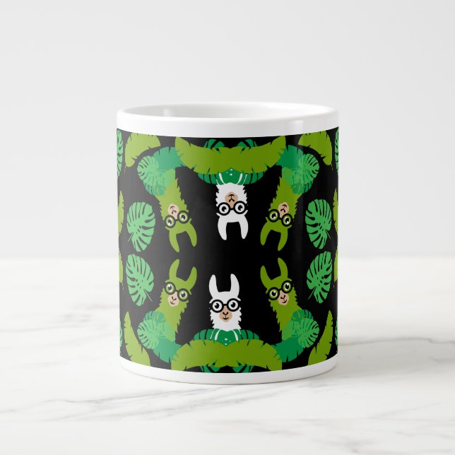 Llama Themed Print Large Coffee Mug (Front)