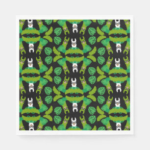 Llama Themed Print Napkin