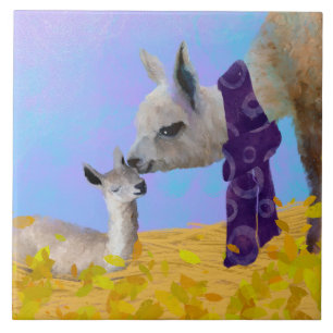 Llama Tile/Trivet (6 inch square) Tile