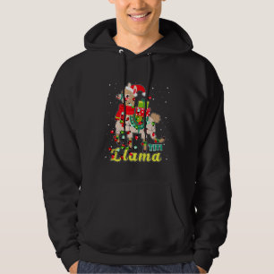 Llama Titi Wear Santa Hat Xmas Pajama Outfit Hoodie