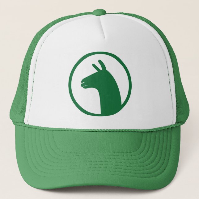 LLAMA Trucker Hat - Green (Front)