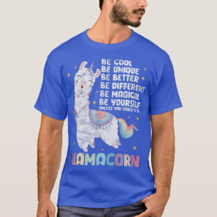 Llama Unicorn Be A Llamacorn Distressed  T-Shirt