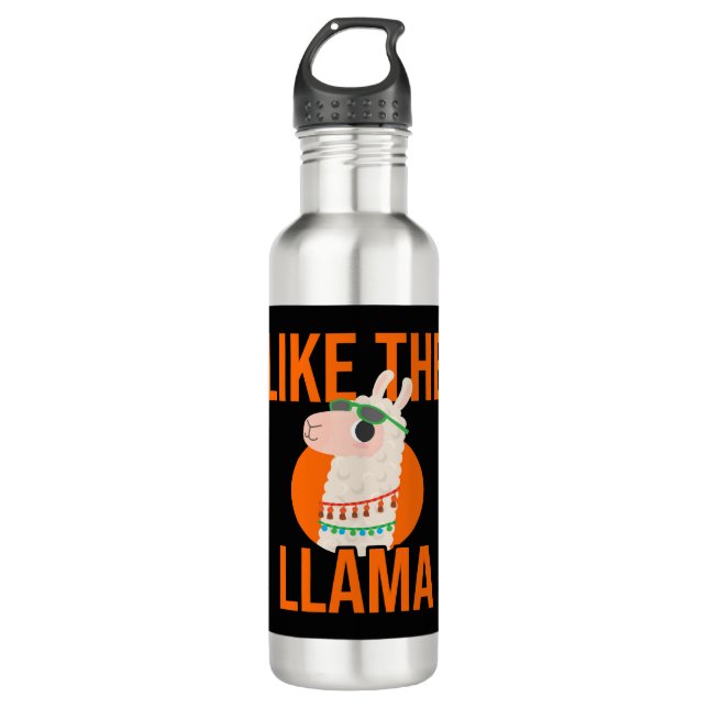 Llama Unicorn Lama animal trends saying gift 710 Ml Water Bottle (Front)