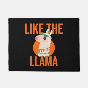 Llama Unicorn Lama animal trends saying gift Doormat