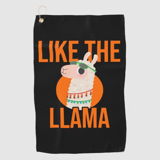 Llama Unicorn Lama animal trends saying gift Golf Towel (Front)
