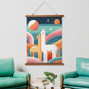 Llama Universe Hanging Tapestry