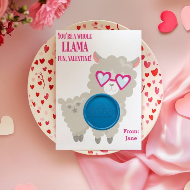 Llama Valentine's Play doh gift card (Creator Uploaded)