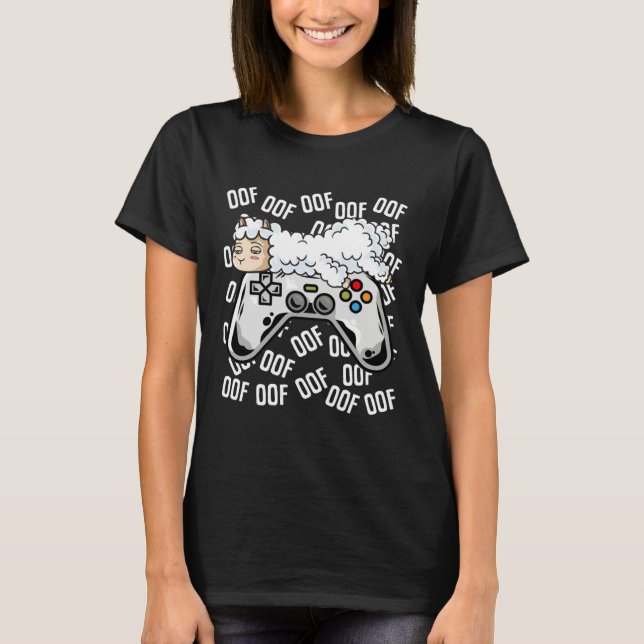 Llama Video Game Noob Oof  Kids Boys Girls T-Shirt (Front)