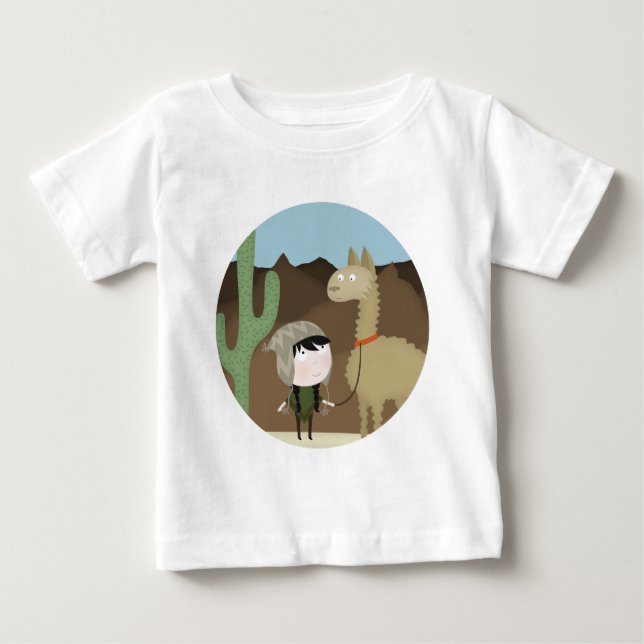Llama walker baby T-Shirt (Front)