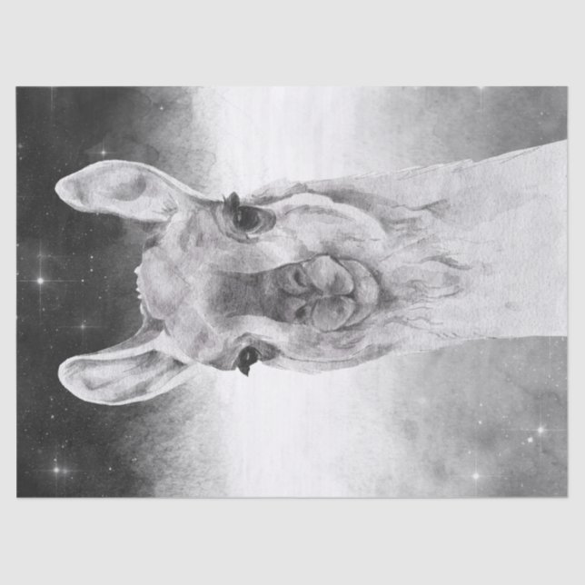 Llama Watercolor Tissue Paper (Front)