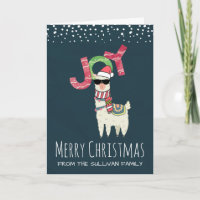 Llama wearing a Santa Hat and Sunglasses Christmas