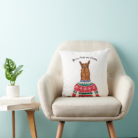 Llama Wearing Funny Ugly Christmas Nordic Sweater