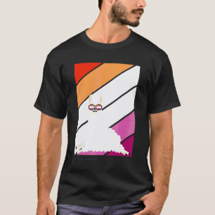 Llama With Pride Lesbian Flag Lgbtq Proud Ally Pri T-Shirt